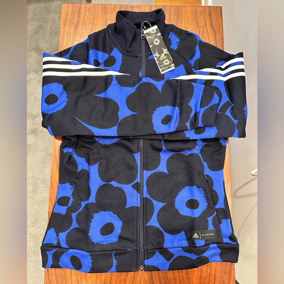 Adidas x Marimekko SMALL Full-Zip Fleece Track Top - Picture 2 of 7